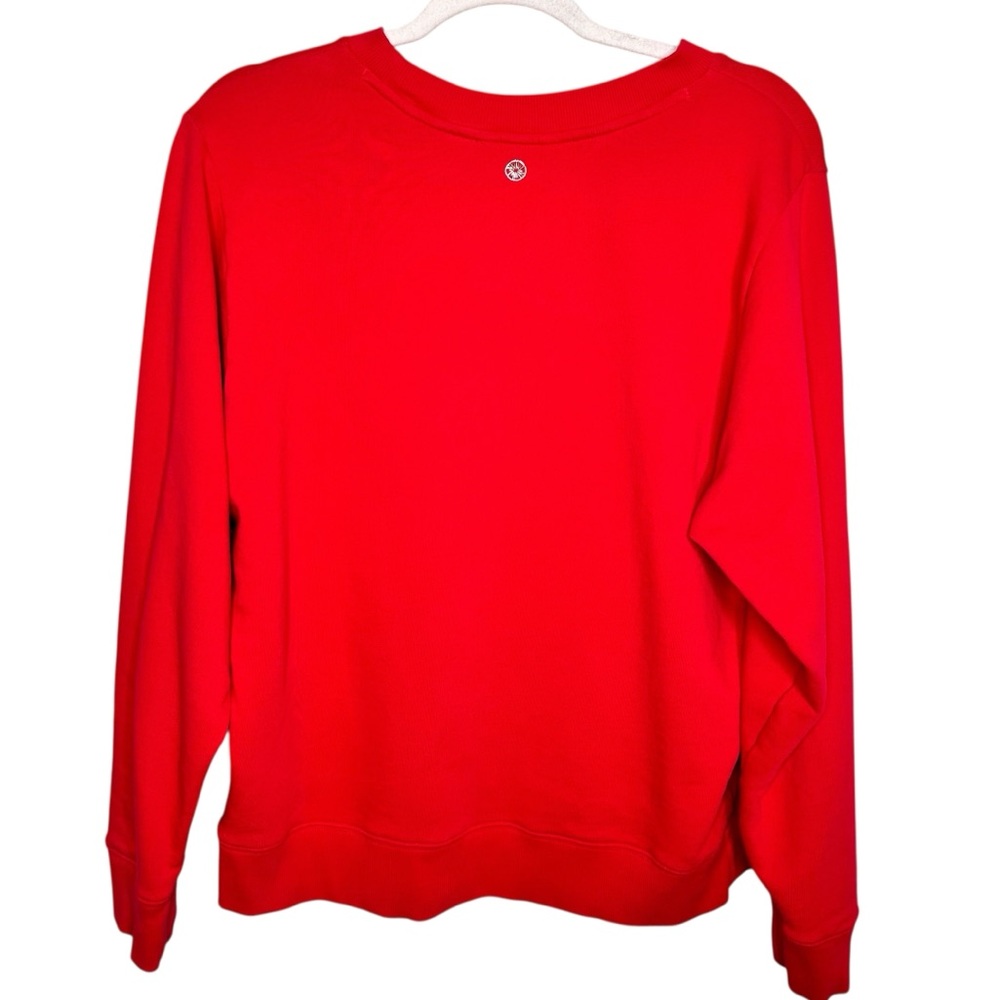 Lilly Pulitzer Ballard Sweatshirt SZ Medium Red Cheers Pearl Beading - Picture 7 of 16